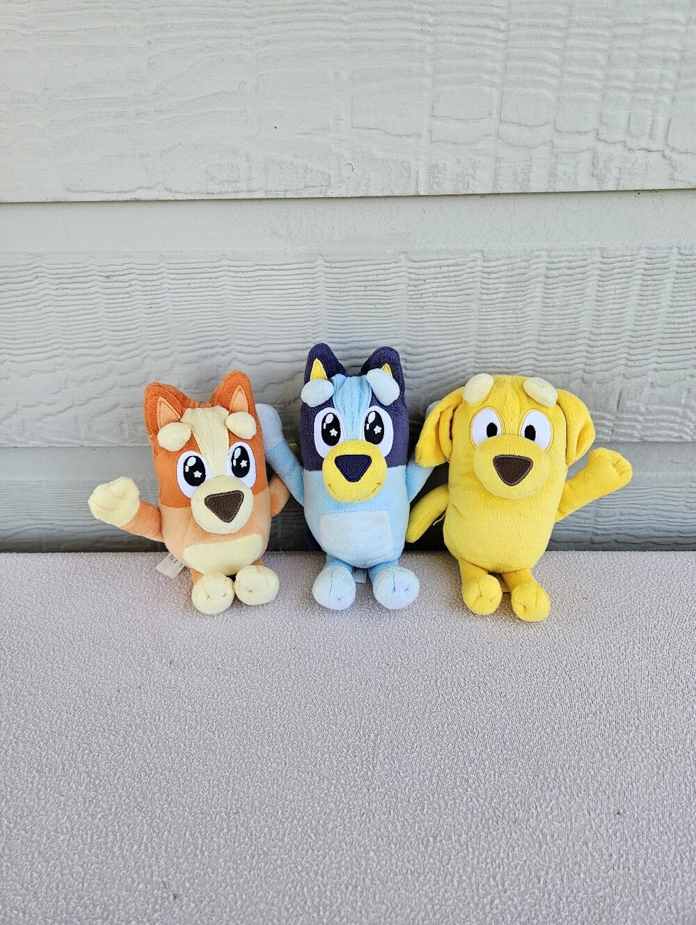 Bluey Plush Bundle Set of 3 Puppy Eye Bingo Lucky Dog Moose Toy 7"